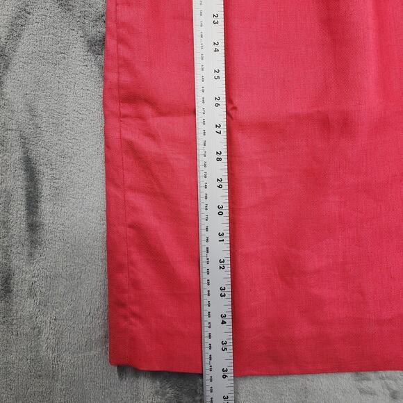 Vintage 90s Ellen Ashley Dress Womens 6 PETITE Linen Short Sleeve Sheath Pockets - Picture 8 of 9